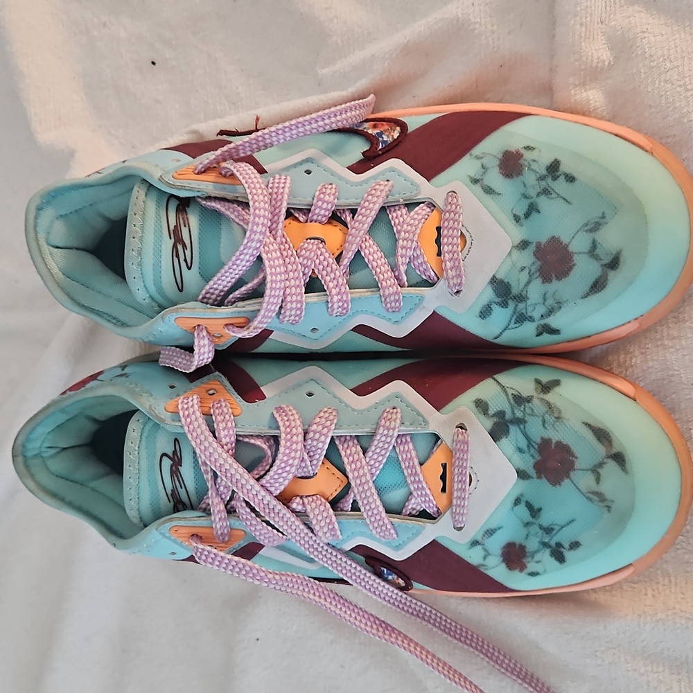 Nike Kids Floral Mint & Maroon Sneakers